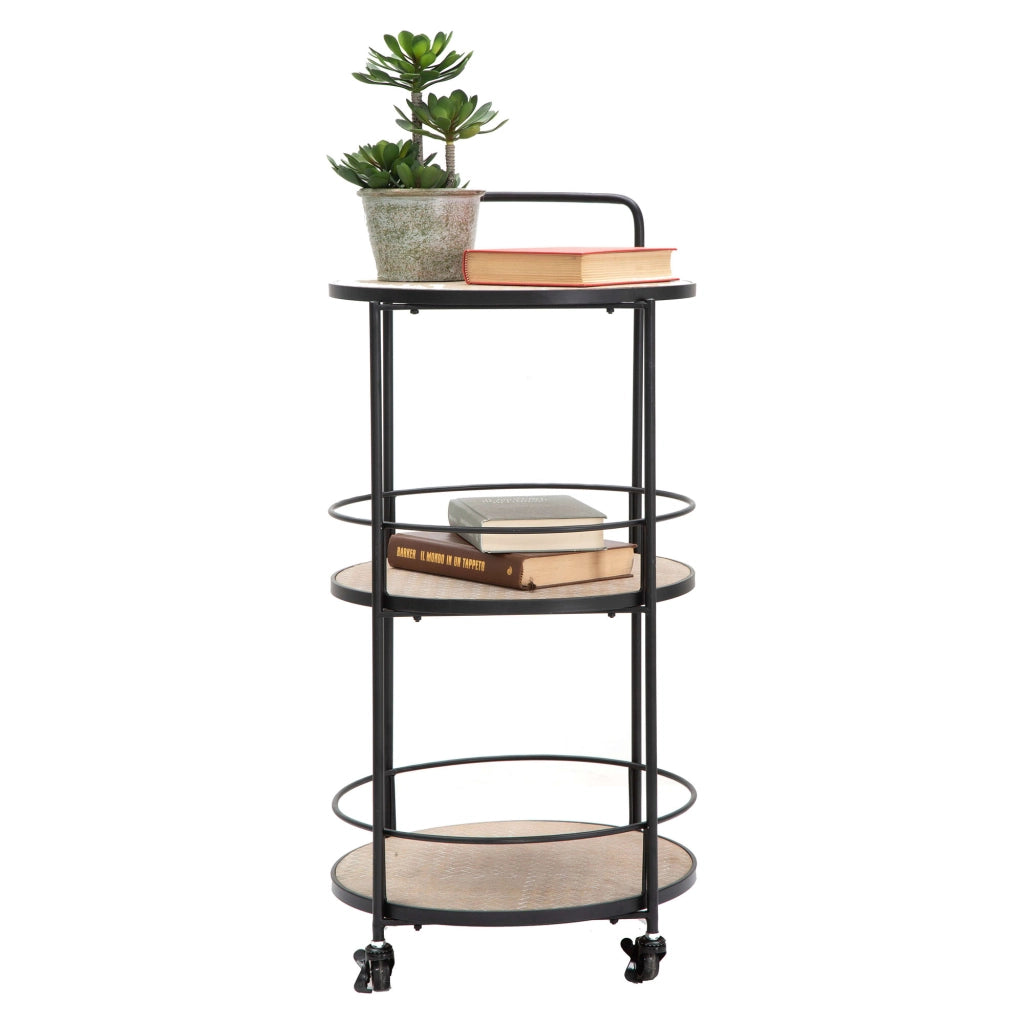 Ganaro, Carrello 3 Ripiani, 40x42x82h cm Marrone