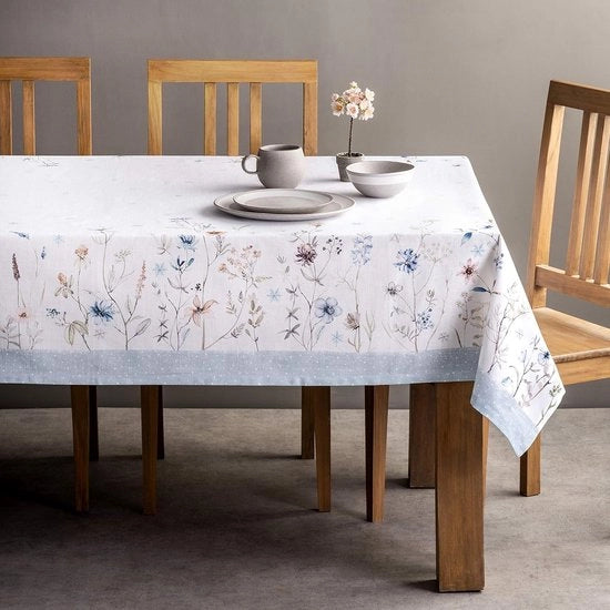 Tavolo da pranzo in cotone 100% - impermeabile - lussuoso - morbido - respirante per cucina, sala da pranzo, tavolo da festa, matrimonio, Natale e Thanksgiving (140 cm x 180 cm)
