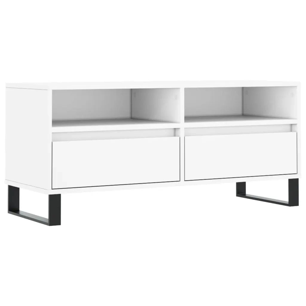 Mobile Porta TV Bianco 100x34,5x44,5 cm in Legno Multistrato 831244