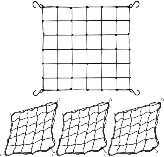Rete di crescita 90 x 90 cm - Rete elastica per piante - Rete per piante con 16 ganci - Rete per supporto delle piante - Rete per piante flessibile per una crescita efficiente