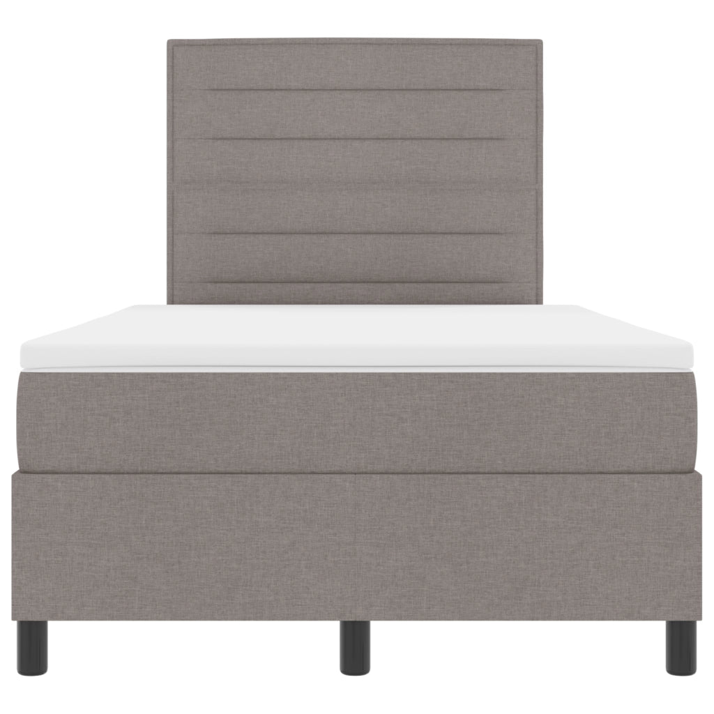 Letto a Molle con Materasso & LED Tortora 120x200 cm Tessuto