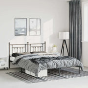 Giroletto con Testiera in Metallo Nero 150x200 cm 353539