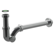 SIFONE SCARICO A ESSE IN OTTONE CROMATO SENZA PILETTA PER BIDET CON ISPEZIONE LATERALE - ATTACCO PILETTA 1 - SCARICO ø26X250 MM  - BON