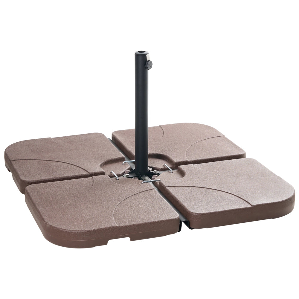 Ombrellone Base Taupe Nero Materiale Sintetico Quadrato 104 x 104 cm