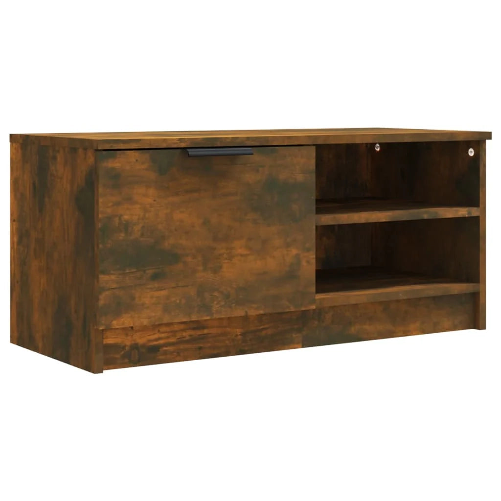 Mobile TV multimediale mensola TV credenza TV sala da pranzo soggiorno camera da letto rovere affumicato 80 x 35 x 36,5 cm legno ingegnerizzato marrone 02_0027387
