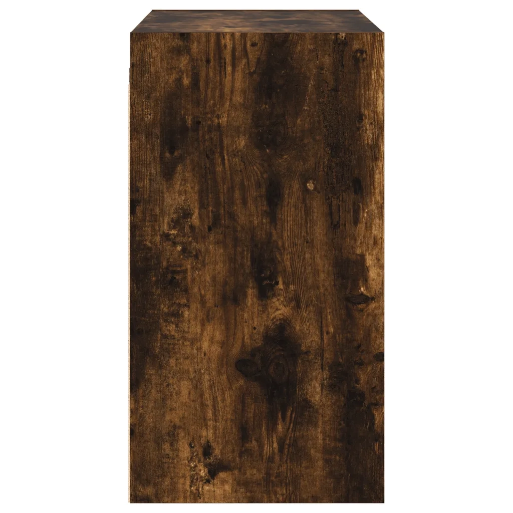 vidaXL Mobile a Muro con Ante in Vetro Rovere Fumo 68x37x68,5 cm