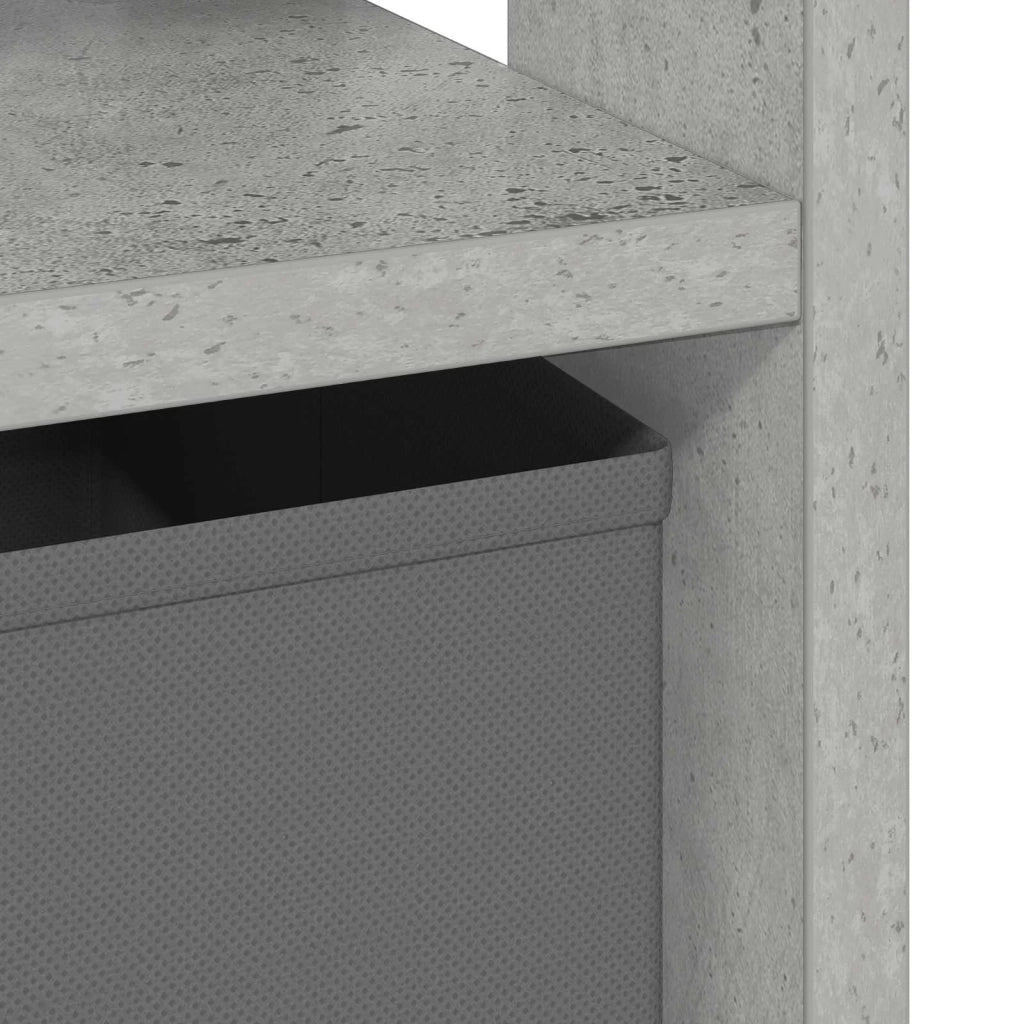 Comodino Grigio cemento 41 x 40 x 45 cm Legno multistrato