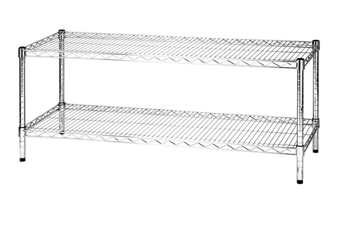 Scaffale in Acciaio Cromato 2 Ripiani Tosini Linea 2X45 - 45x90x50cm/