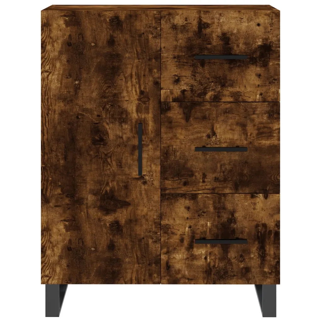 Credenza Rovere Fumo 69,5x34x90 cm in Legno Multistrato 827945