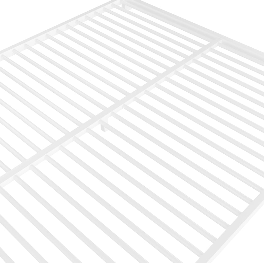 Letto a castello in metallo 90x200 e 140x200 cm bianco