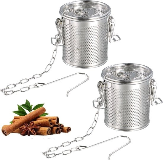 Filtro per teiera in acciaio inossidabile con catena di trasporto - Grande filtro per teiera con catena di trasporto - Filtro per teiera per teiera