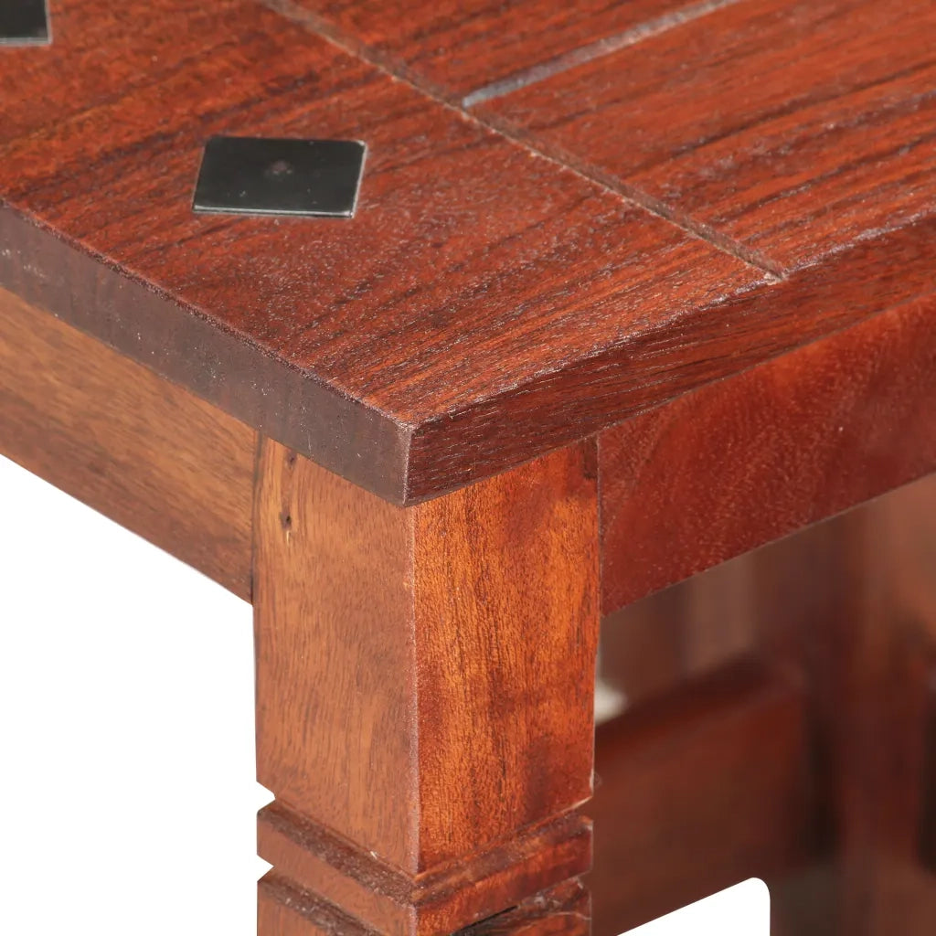 vidaXL Tavolini Impilabili 3 pz in Legno Massello di Acacia