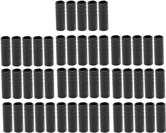 Elettrodotto 50 pezzi - Coperture di fine - Coperture di fine per cavi elettrici - Kit di protezione per cavi elettrici - Materiale: plastica acciaio - Diametro 5 mm - Lunghezza 18 mm
