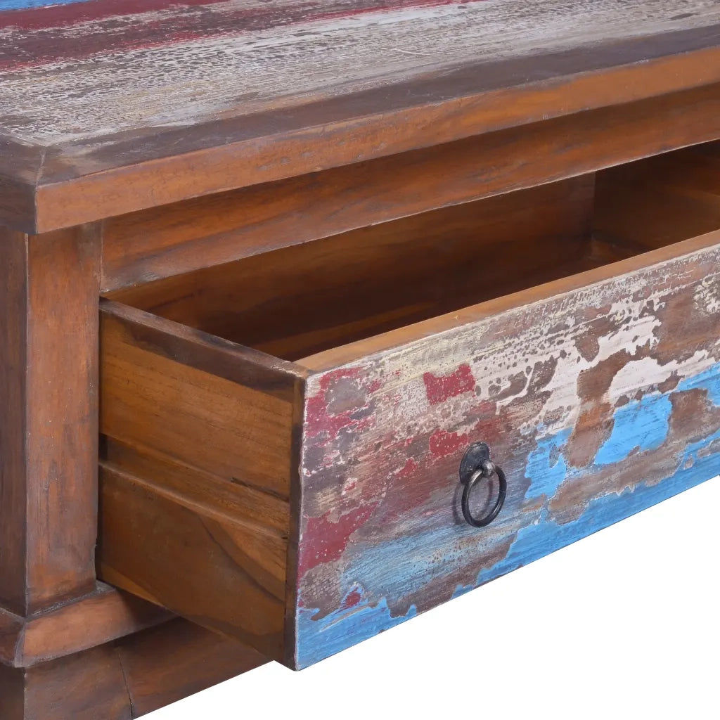 Tavolino da Salotto 80x50x40 cm in Legno di Teak di Recupero 289057