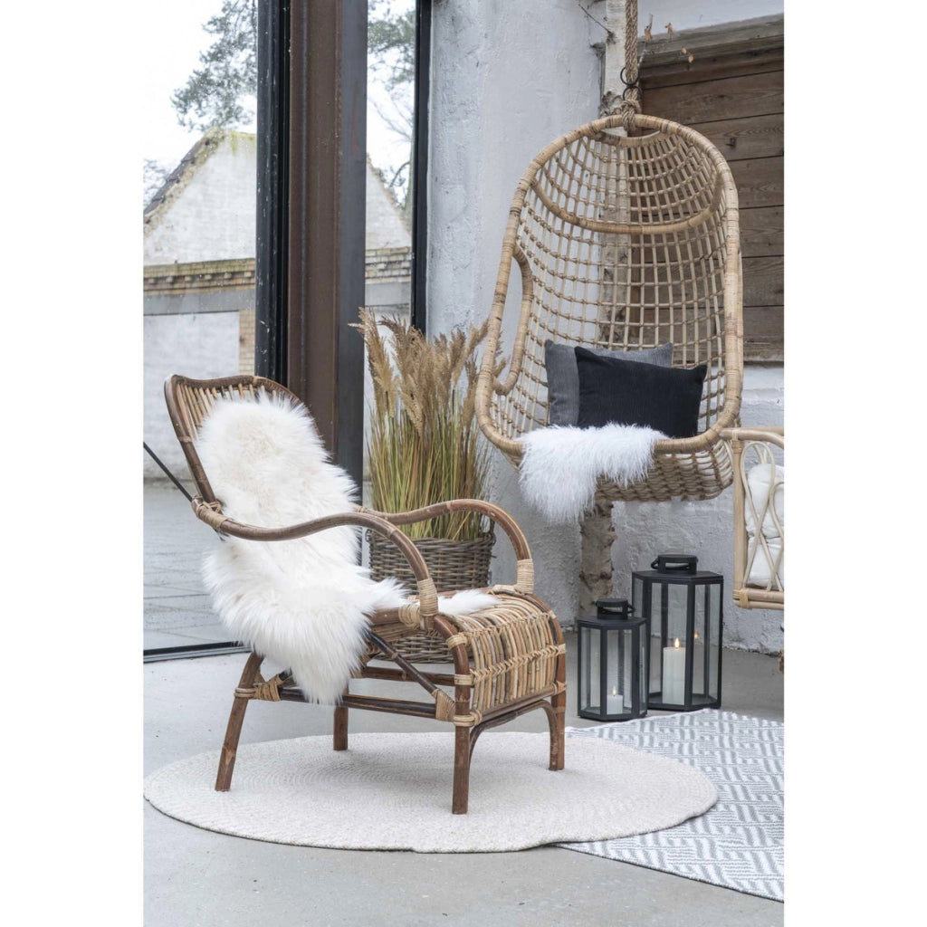 Tappeto Rotondo Menorca, Beige, Pet, 120x120x1 cm
