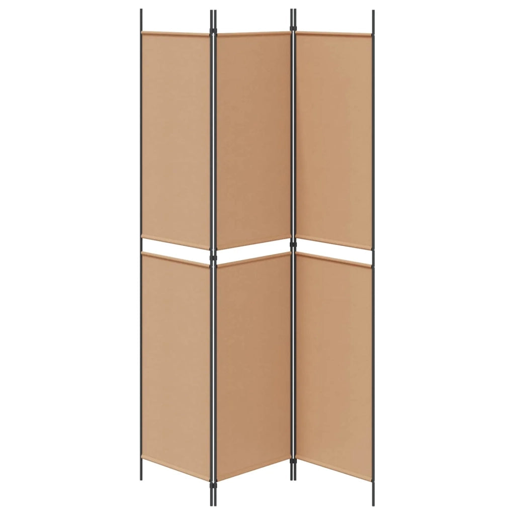 Pannello Divisorio a 3 Pannelli Beige 150 x 220 cm Tessuto