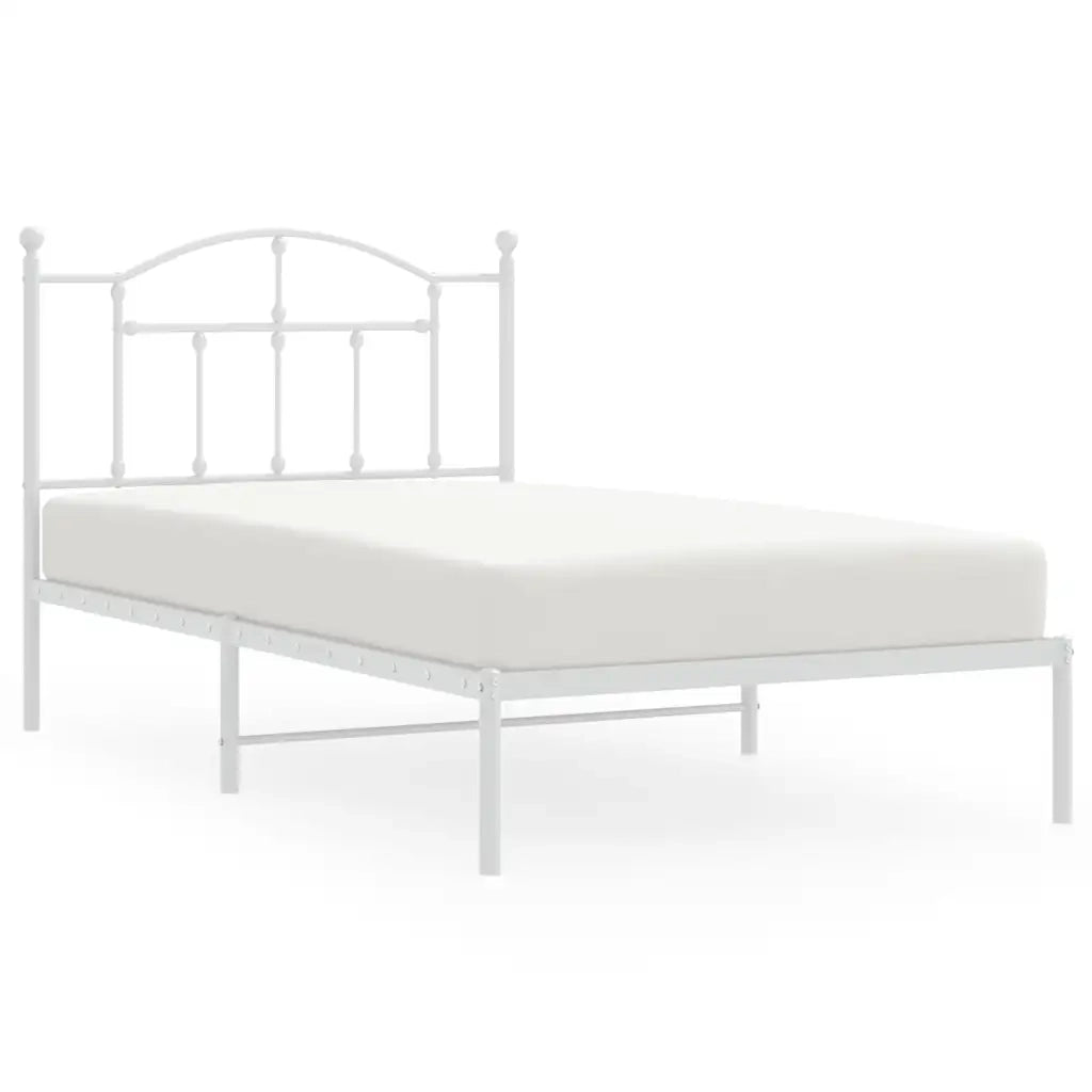 Giroletto con Testiera Metallo Bianco 100x190 cmcod mxl 105744