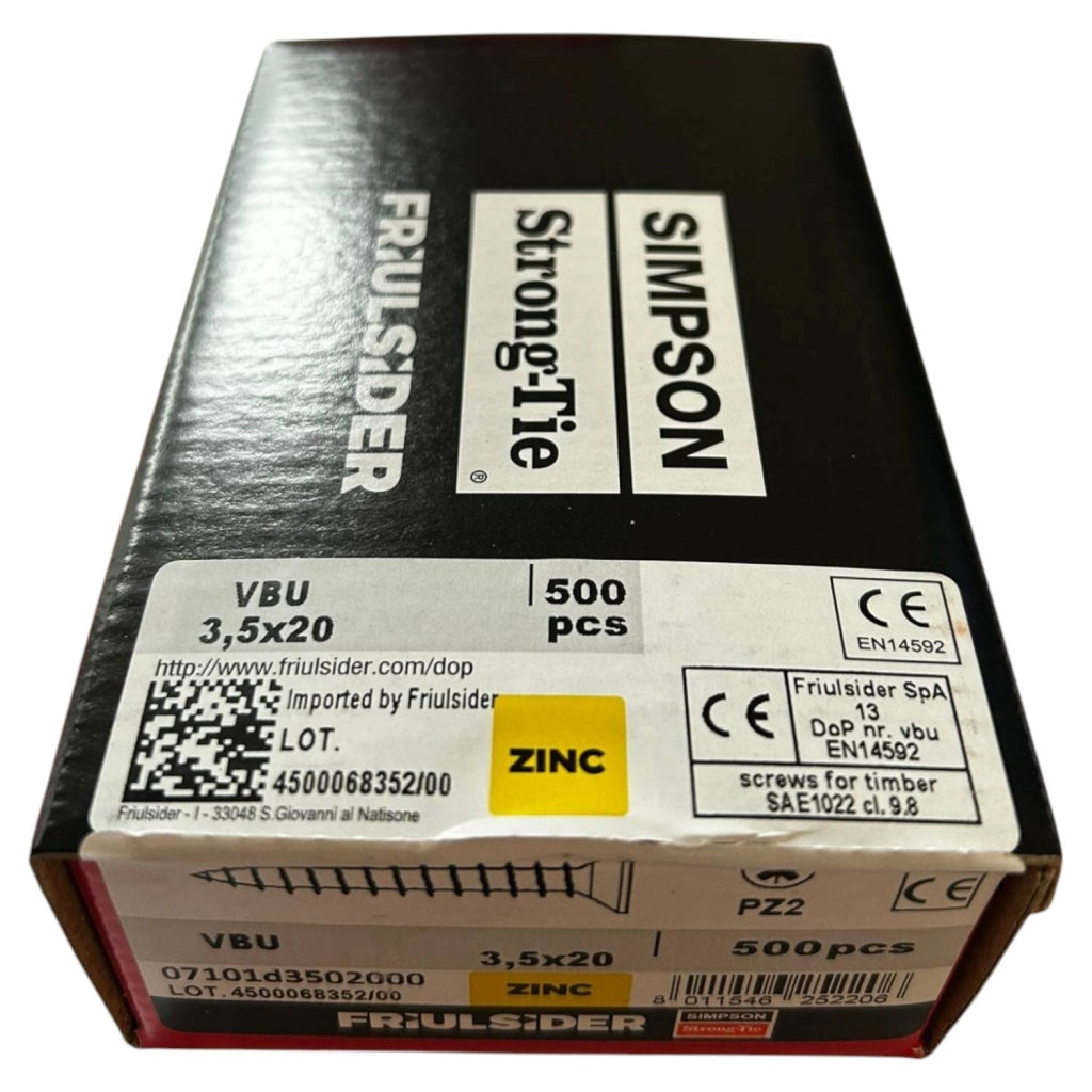 VITI PER TRUCIOLARE ZINCATA GIALLA 3,5x20 500 PEZZI