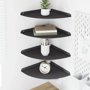 Mensola sospesa con lo scaffale 4 pcs Nero 30 x 30 x 2 cm 8004111