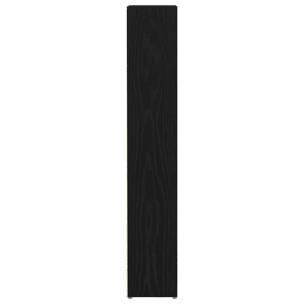 Scaffali Porta CD 2 pz Rovere Nero 21x16x93,5 cm in Truciolato