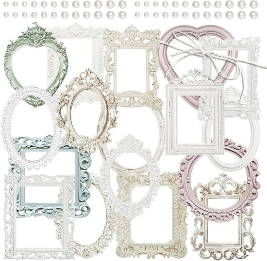 Fotolijst con Frame Grens Karton Decoratief Papier con Reliëf Patroon - 4 Pacchi - Creatività Handmade - Design Retro