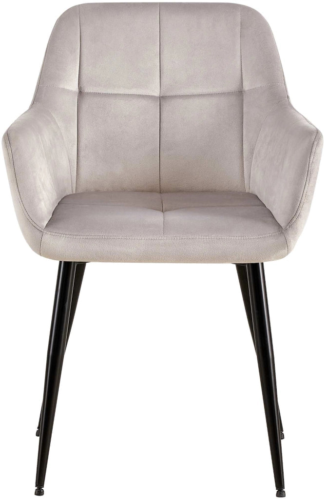 Sedia visitatore Emia Velluto,grigio chiaro
