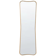 Specchio d'oro da parete Brieuc con cornice in legno 160 x 50 cm Forma irregolare ondulata Stile moderno