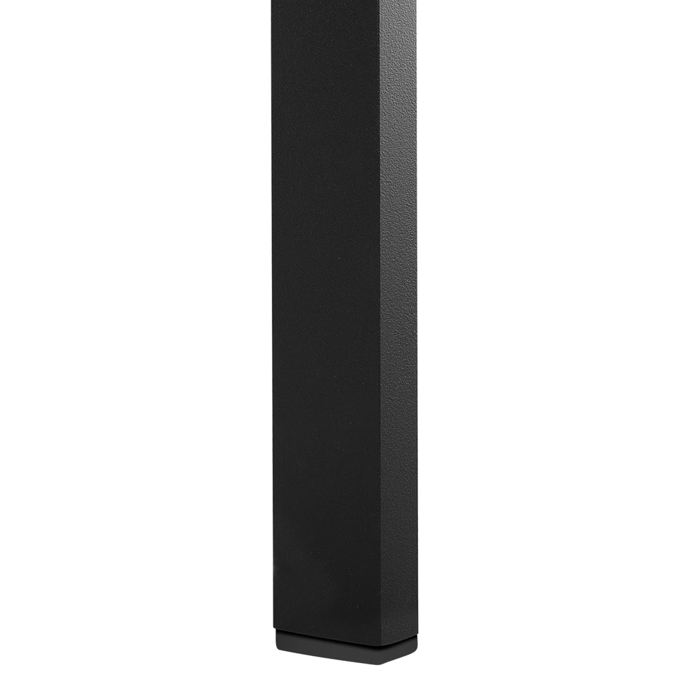 Set di 6 sedie da giardino in alluminio grigio e Nero resistenti agli agenti atmosferici