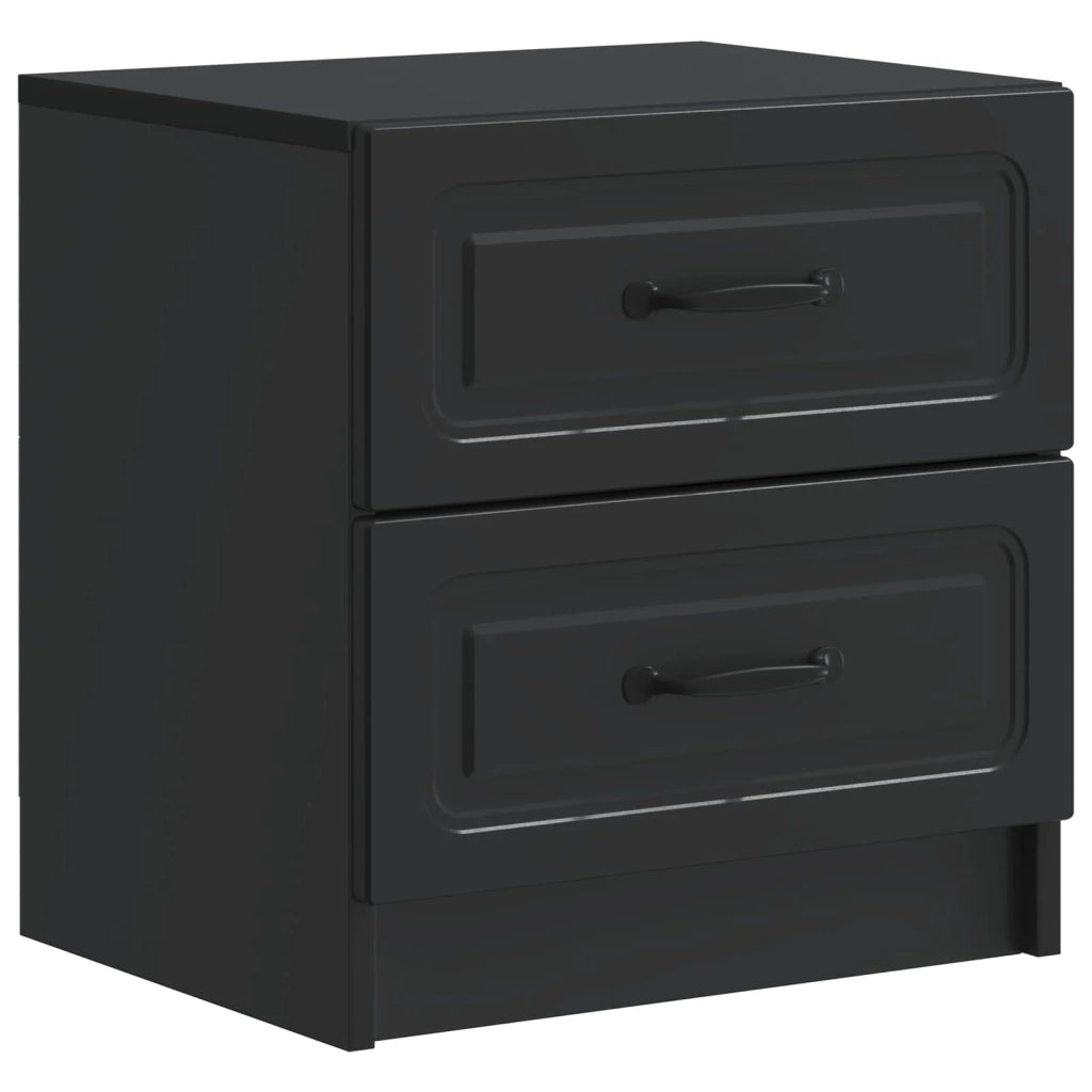 Armadio da Notte Nero 43 x 34,5 x 44,5 cm Legno ingegnerizzato 895677