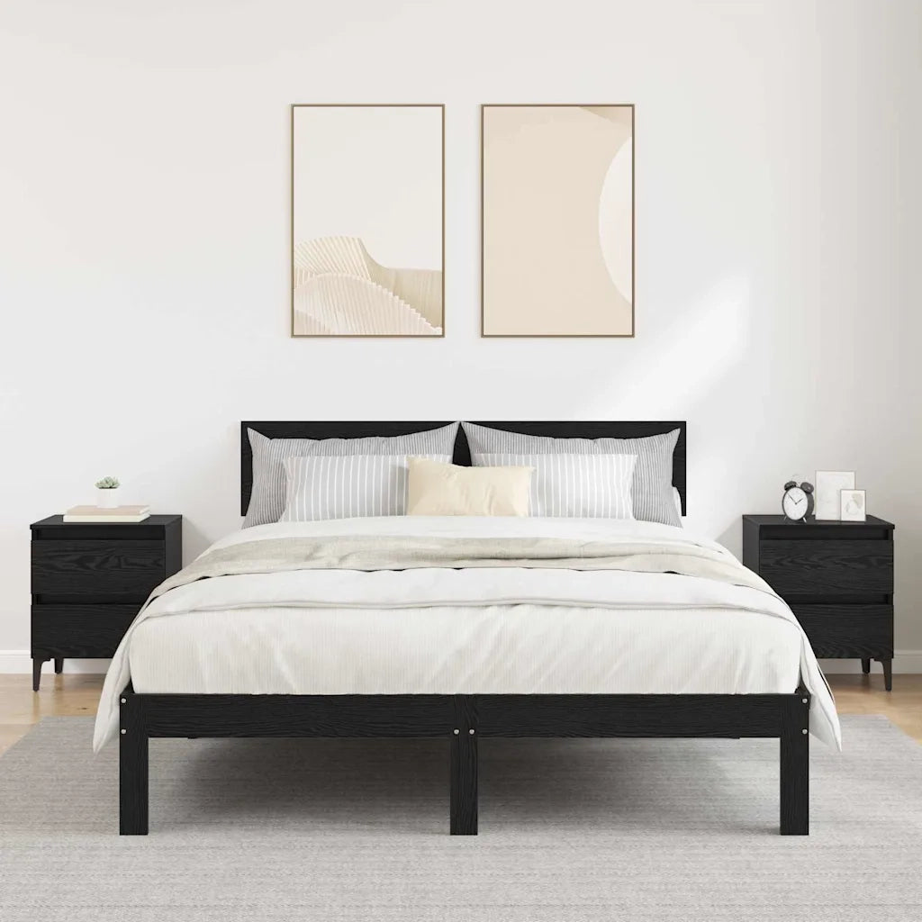 Armadio da Notte 2 pcs Rovere nero 40 x 35 x 50 cm 871923