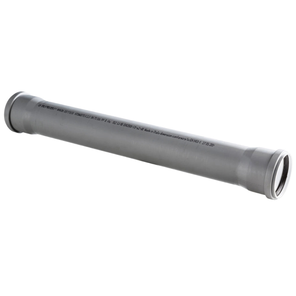 TUBO 2 BICCHIERI AD INNESTO IN PP CON GUARNIZIONE SERIE ED TECH - ø110 MT 0,5  - WAV