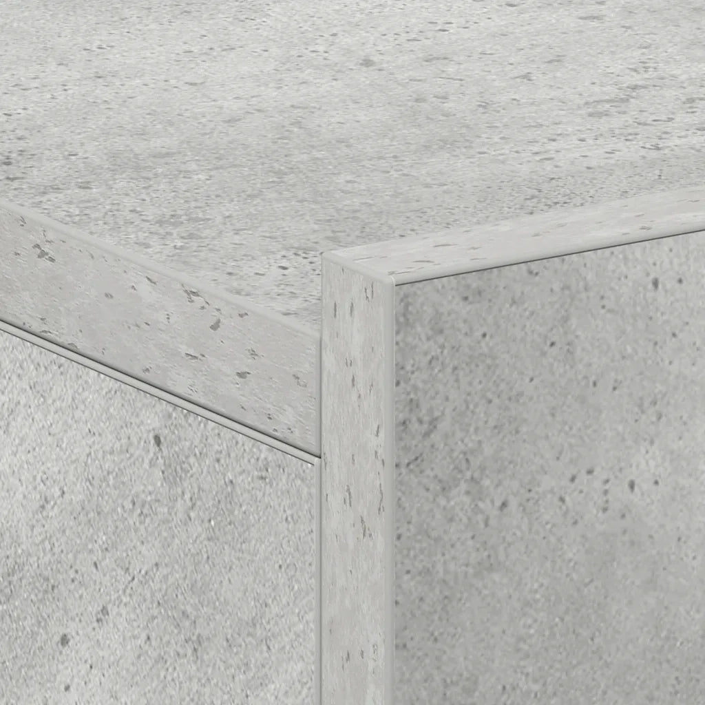 Comodini Pensili 2pz Grigio Cemento 40x30x15 Legno Multistrato 800315