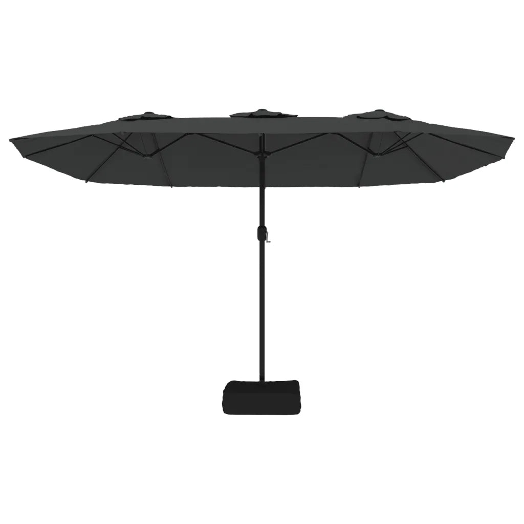 Ombrellone a Doppia Testa Antracite 449x265 cm 362947