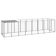 Gabbia per cani da esterno recinto per animali colore argento 4,84 m² acciaio codice 02_0000277