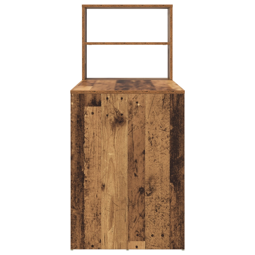 Scrivania con Archiviazione Legno Vecchio 113x54x120 cm Legno Ingegnerizzato