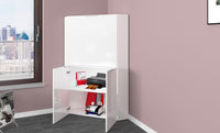 Scrivania Angolare 70x35x140 cm Dalia Bianco Lucido