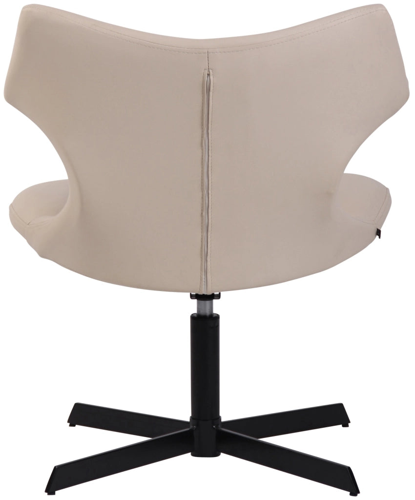 Sedia da lounge Welland in similpelle crema
