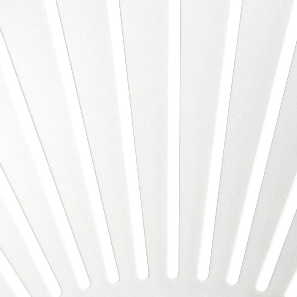 Set di 4 sedie da pranzo in plastica bianco per interni ed esterni da giardino impilabili in stile minimalista