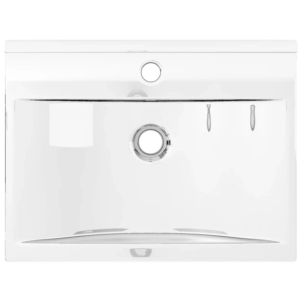Lavabo con troppopieno lavabo lavabo da appoggio lavabo sospeso arredo bagno cabina doccia cabina WC casa 60 x 46 cm ceramica argento 02_0002607