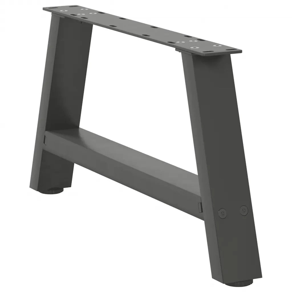 Gambe per Tavolino da CaffÃ¨ a Forma di A 2 pz Antracite 70x(30-31) cm Acciaio