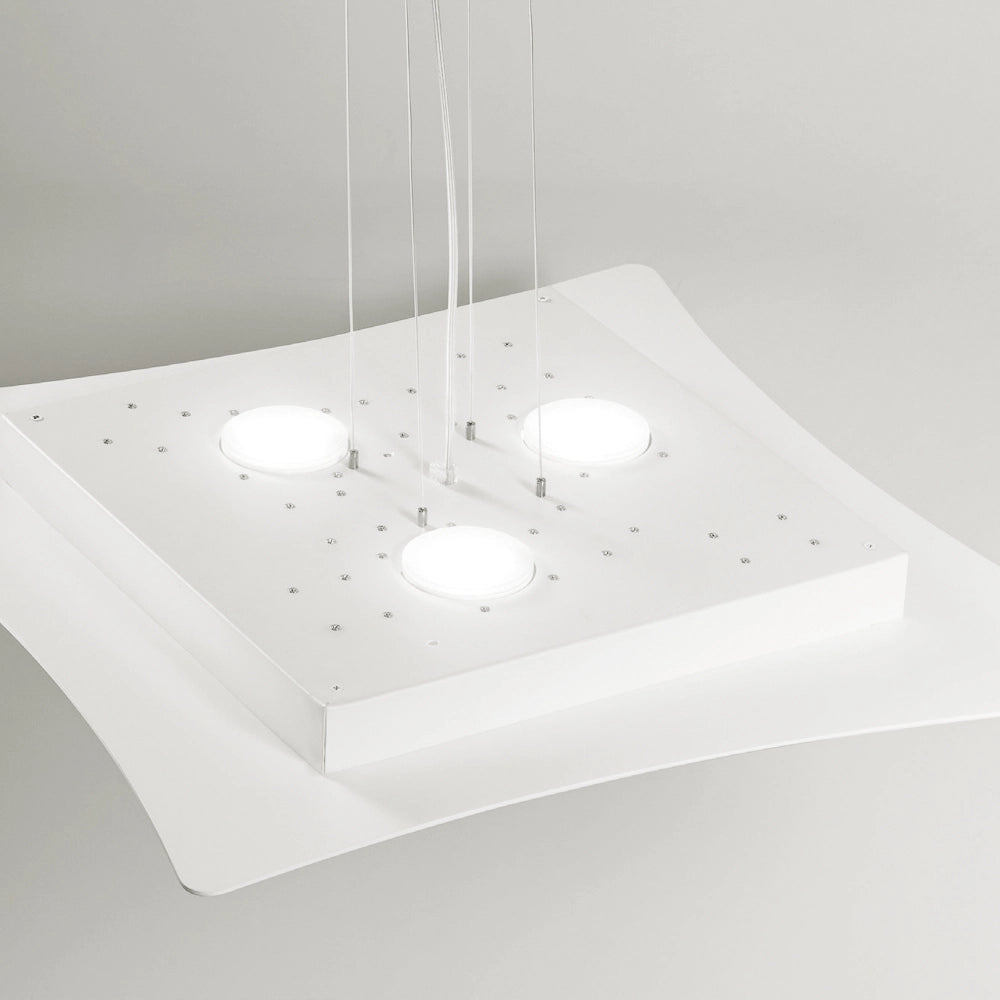Lampadario sospensione Isotta 10 luci GX53 tortora - Lampada soffitto design moderno  62x69cm, luce biemissione, max 10x8W, IP20, lampadine escluse