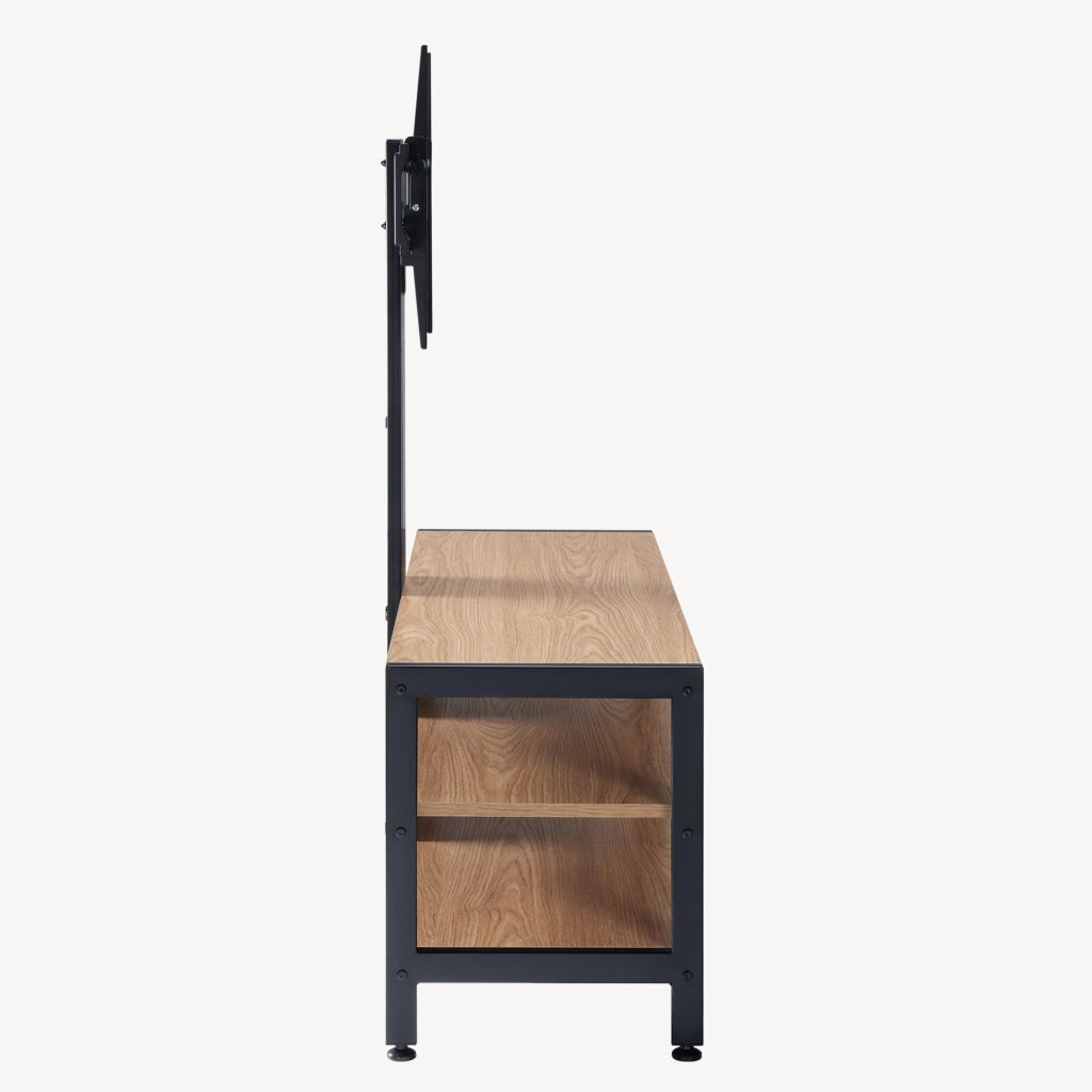 Mobile TV con Supporto Schermo Stockholm - Nero / Effeto Rovere pro.tec