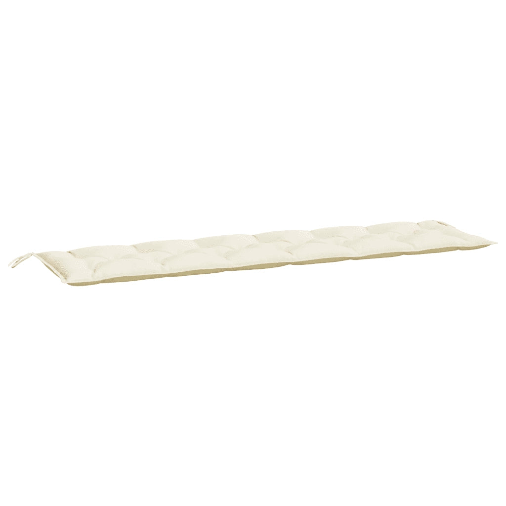 Cuscino per Panca da Giardino Bianco Crema 200x50x7 cm Tessuto cod mxl 45263