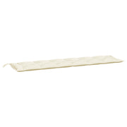 Cuscino per Panca da Giardino Bianco Crema 200x50x7 cm Tessuto cod mxl 45263