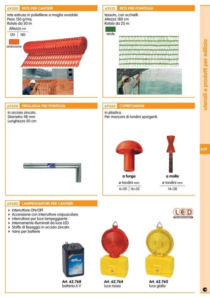 1rotolo rete barriera arancio h.180 ml.50 150 gr/mq cod:ferx.11944