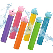 Trade Shop - Tubo Pistola Spara Acqua 30x5cm Schiuma Con Pesciolino Giocattolo Per Bambini 6559072 -