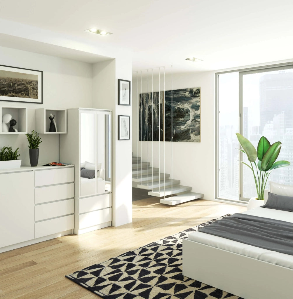Armadio AKORD S60 Bianca 60 cm 2 ante 2 cassetti 60x51x180 cm