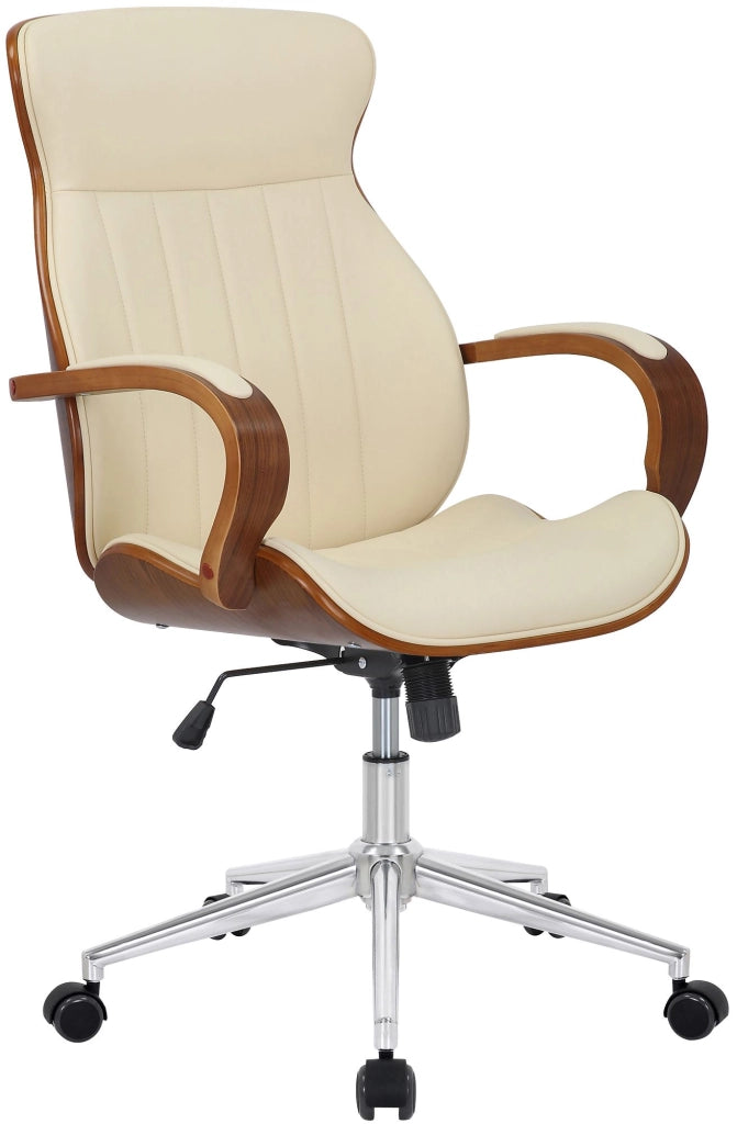 Sedia da Ufficio Melilla in similpelle Noce/crema