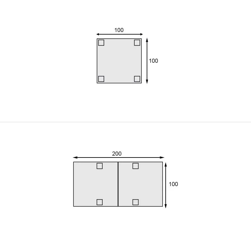 Tavolo a libro in legno laccato avorio-ocra  l.100 p.100 h.80 (1303) - Mobili 2G