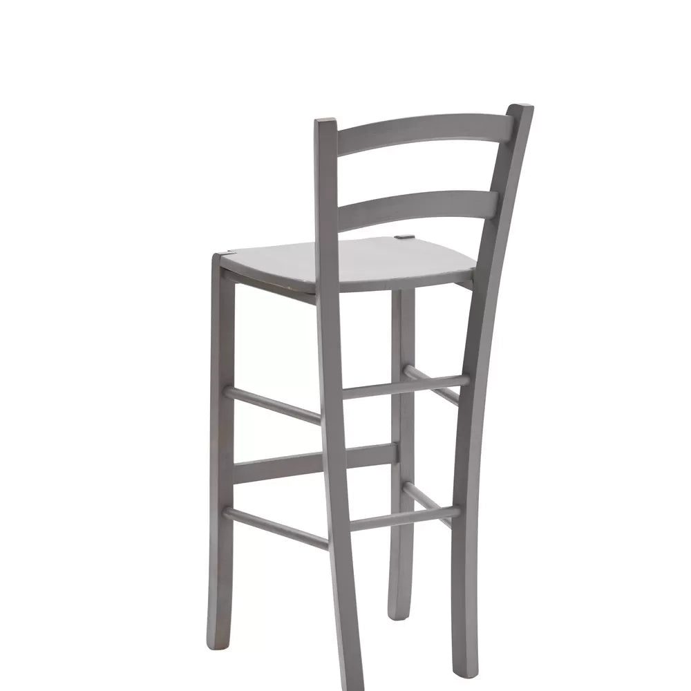 Set 2 sgabelli shabby in legno grigio seduta legno 41x44x101 - Mobili 2G